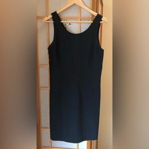Pineapple Moon black silk dress